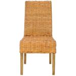 Natural Rattan Wicker 2-pc. Dining Chair Set