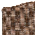 Brown Camelback Wicker Dining Chairs, Set of 2