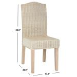 White Camelback Wicker Dining Chairs, Set of 2