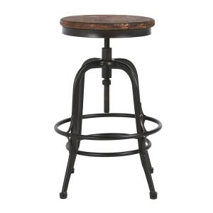Reclaimed Pine Wood Adjustable Counter Stool