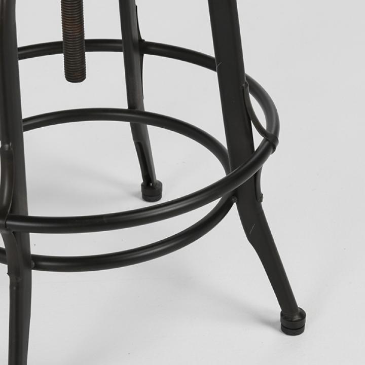 Reclaimed Pine Wood Adjustable Counter Stool