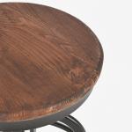 Reclaimed Pine Wood Adjustable Counter Stool