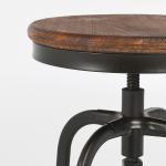 Reclaimed Pine Wood Adjustable Counter Stool
