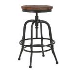 Reclaimed Pine Wood Adjustable Counter Stool