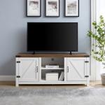 Oak Farmhouse Double Door TV Stand