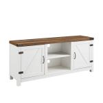 Oak Farmhouse Double Door TV Stand