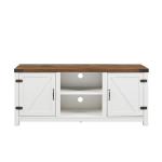 Oak Farmhouse Double Door TV Stand