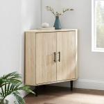 Birch Wood Finish Corner Cabinet