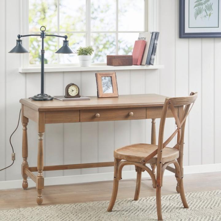 Martha Stewart Natural Wood Turned Legs Desk