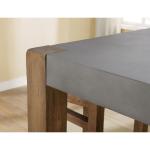 Amber Wood Faux Concrete Top Dining Table