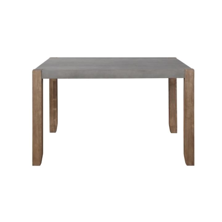 Amber Wood Faux Concrete Top Dining Table