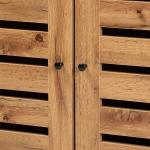 Slatted Oak Wood Cabinet