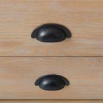 Natural Wood Grain Open Storage Nightstand