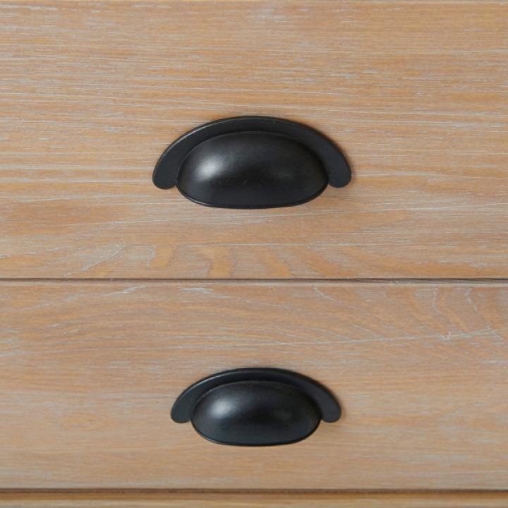 Natural Wood Grain Open Storage Nightstand