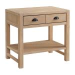 Natural Wood Grain Open Shelf Nightstand