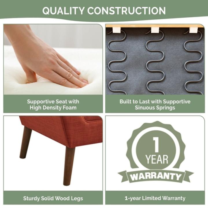 Spice Button Tufted Accent Chair