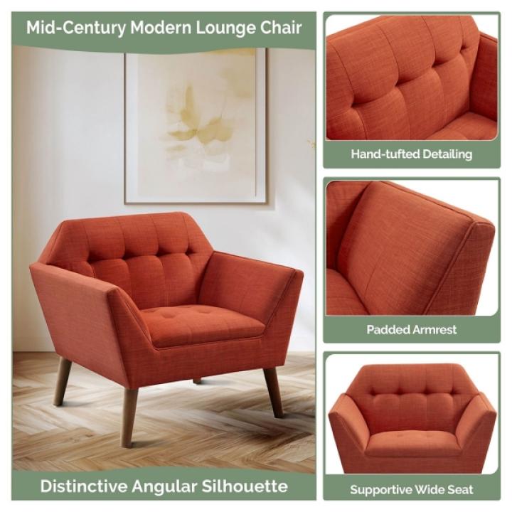 Spice Button Tufted Accent Chair