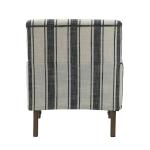 Black White Stripe Upholstered Accent Chair