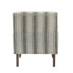 Gray White Stripe Upholstered Accent Chair
