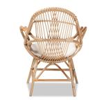Open Woven Rattan Accent Chair
