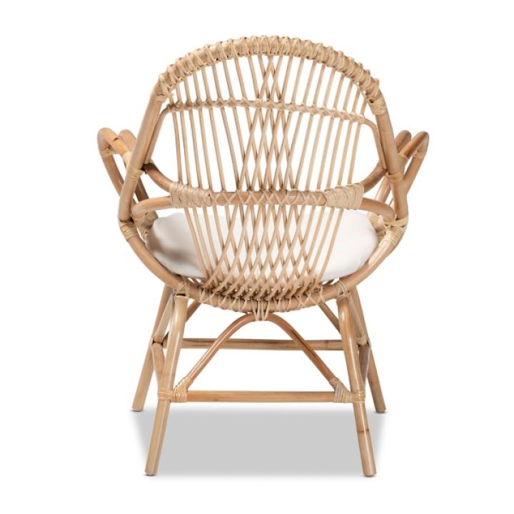 Open Woven Rattan Accent Chair