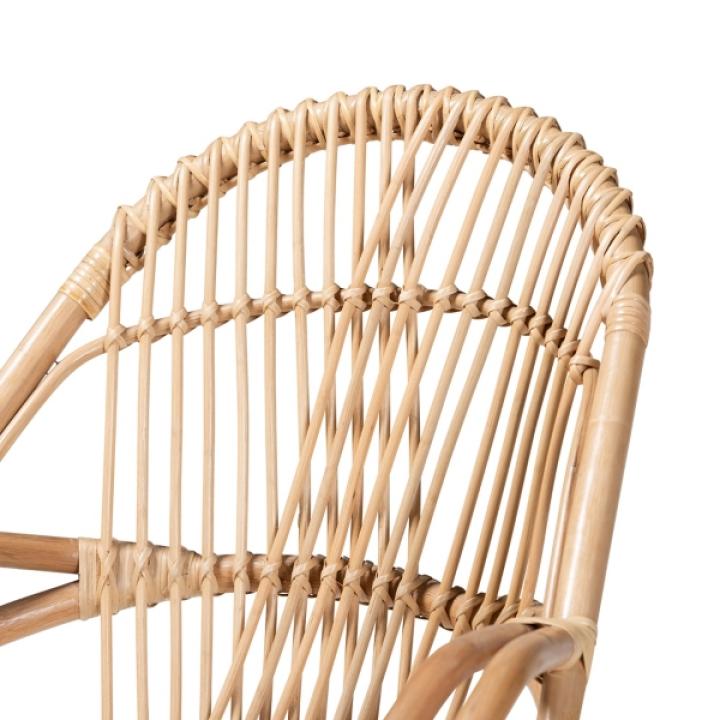Open Woven Rattan Accent Chair