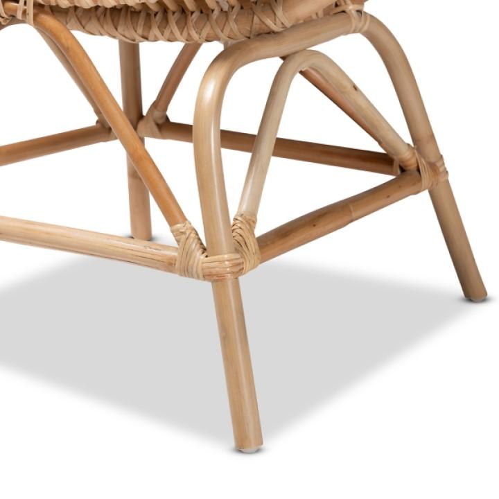 Open Woven Rattan Accent Chair