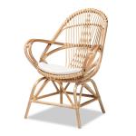 Open Woven Rattan Accent Chair