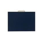 Blue 2-Drawer Nightstand with Gold Hardware