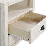 White Wood Open Shelf Nightstand