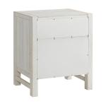 White Wood Open Shelf Nightstand