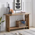 Natural Acacia Wood Farmhouse Console