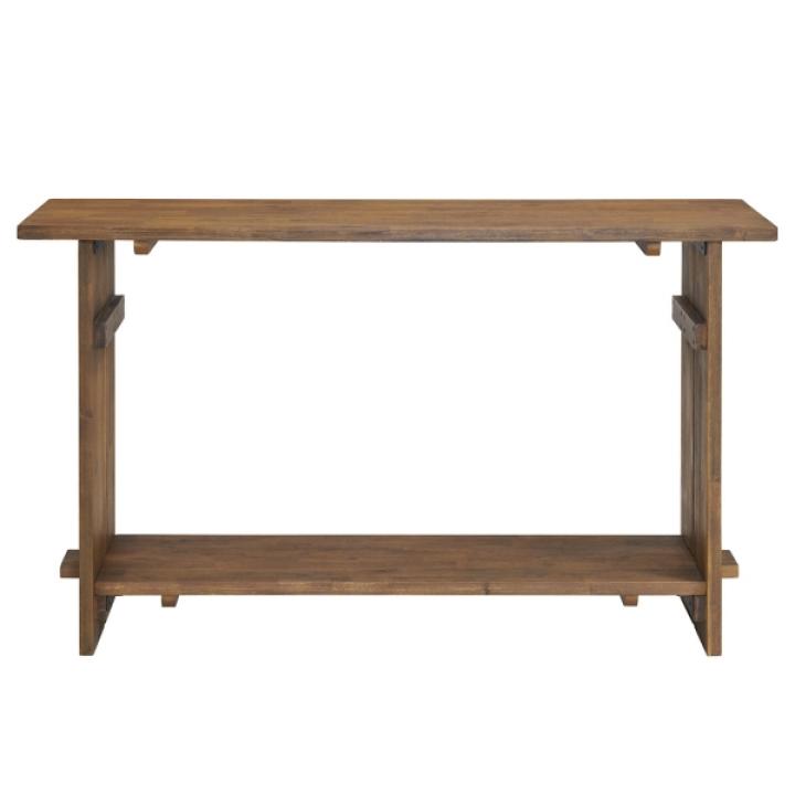 Natural Acacia Wood Farmhouse Console