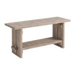Natural Rustic Whitewashed Mango Wood Bench