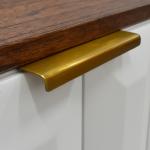 Brown and White Wood 2-Drawer Nightstand