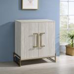 Marble Finish Gold Handle Storage Cabinet