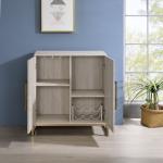 Marble Finish Gold Handle Storage Cabinet