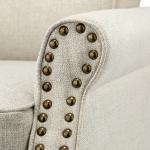 Light Gray Miriam Nailhead Trim Armchair