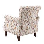 Yellow and Orange Leaf Upholstered Accent Chair