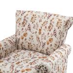 Yellow and Orange Leaf Upholstered Accent Chair
