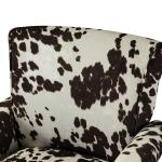 Brown Cow Print Upholstered Accent Chair
