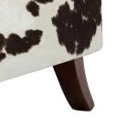 Brown Cow Print Upholstered Accent Chair