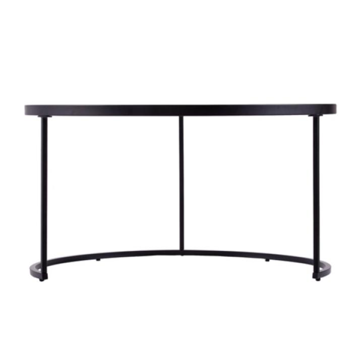 Round Mirrored Nesting Tables, Set of 2