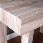 Cream Wood Faux Marble Desk