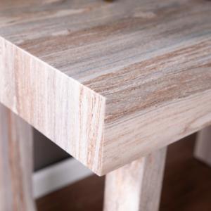 Cream Wood Faux Marble Desk