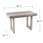 Cream Wood Faux Marble Desk