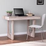 Cream Wood Faux Marble Desk