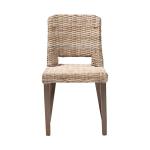 Natural Rattan Cutout Back Dining Chair