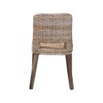 Natural Rattan Cutout Back Dining Chair