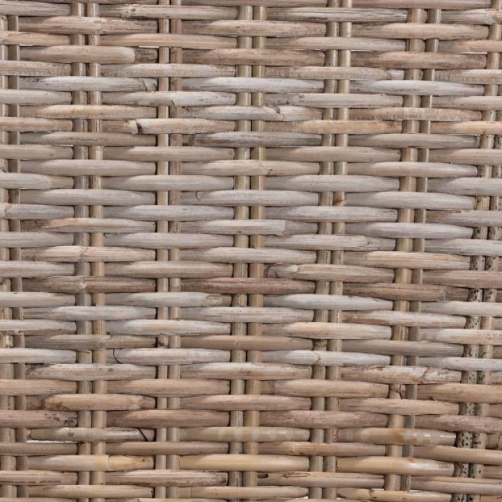 Natural Rattan Cutout Back Dining Chair